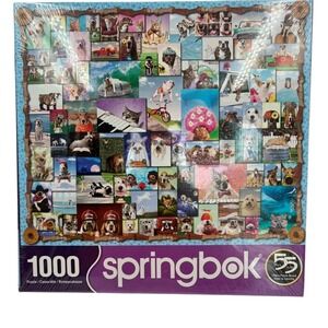 Springbok Puzzles 1000 Piece Jigsaw Puzzle Animal Quackers Fun Dogs Cats
